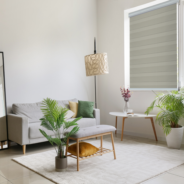 Kenneth Cole Luxury Zebra Blinds (Blackout), White/48x90"