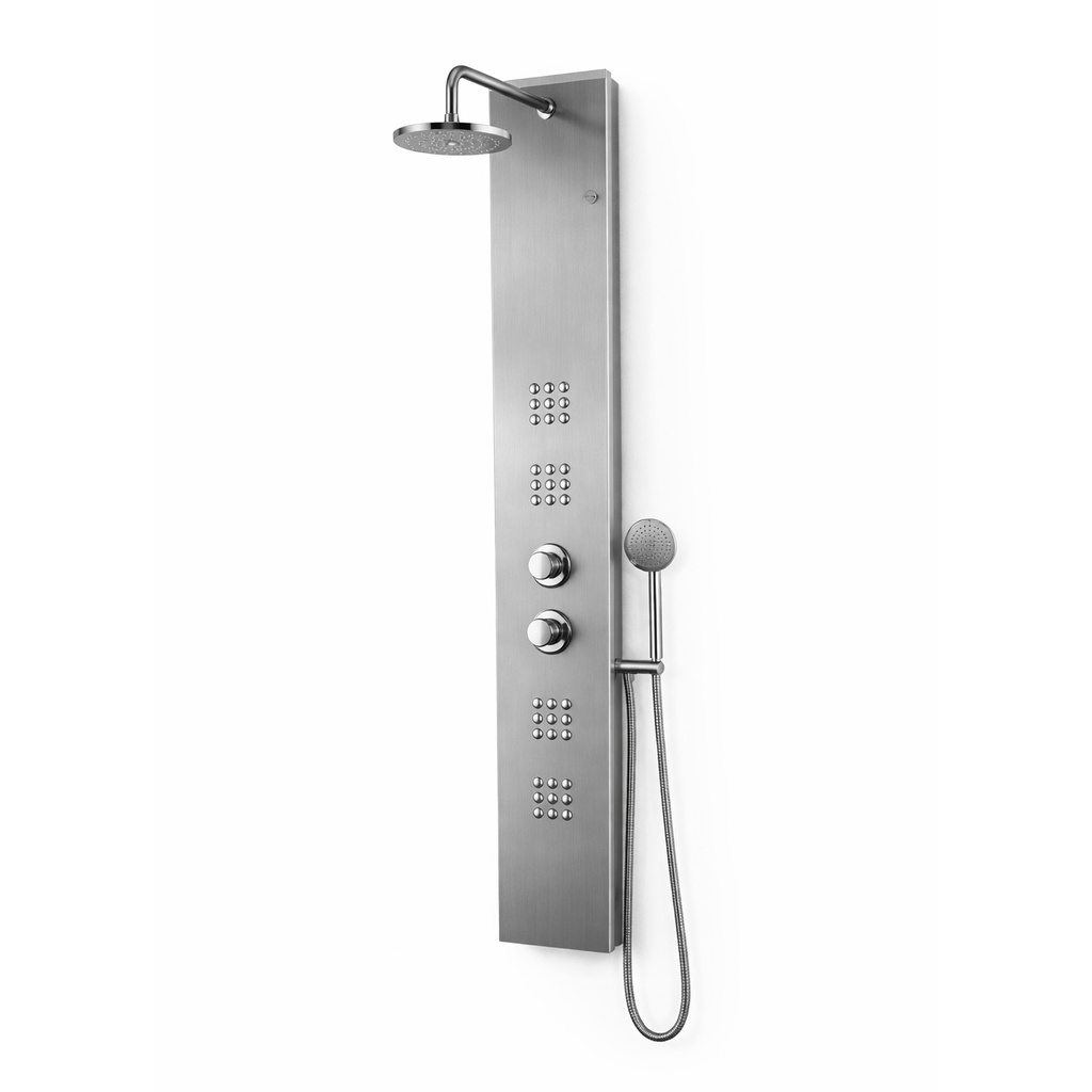 Royal Homes Shower Head Panel - 304 Stainless Steel with Led Temperature Display 150x22cm Yellow/Bronze