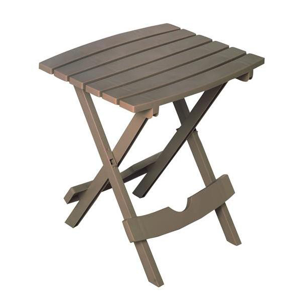 ****Adams Quik-Fold Rectangle Resin Folding Side Table 15 In. x 17.5 In., Biscuit