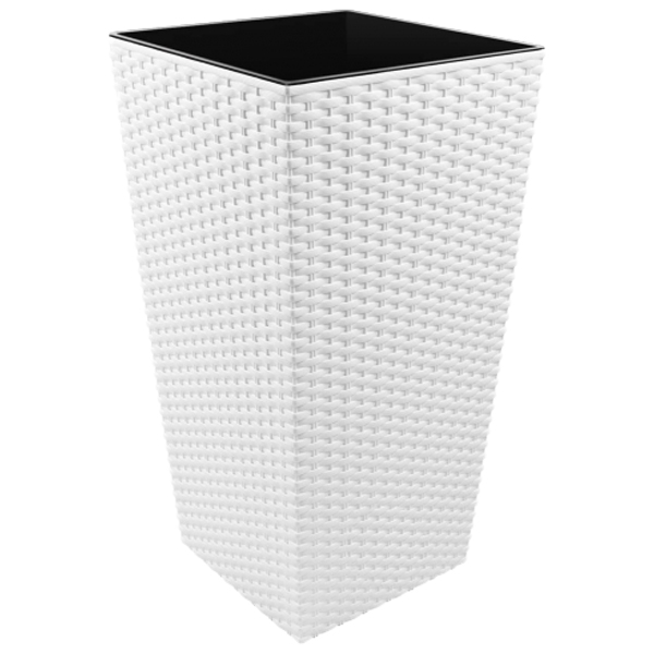 ****Rey Planter Square Rattan Style 11.8in