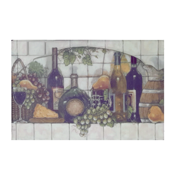 Classy Homes Foam Kitchen Mat, Wine &amp; Grapes 18x30 in.
