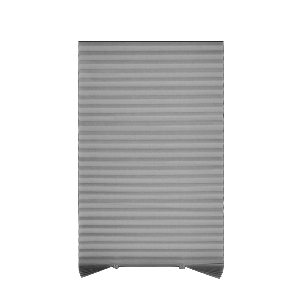 ****Kenneth Cole Temporary Pleated Blinds, Grey /48x90''