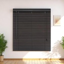 Kenneth Cole Paulownia Wood Venetian Blinds 48"x90.5" (122x230Cm), Dark Brown
