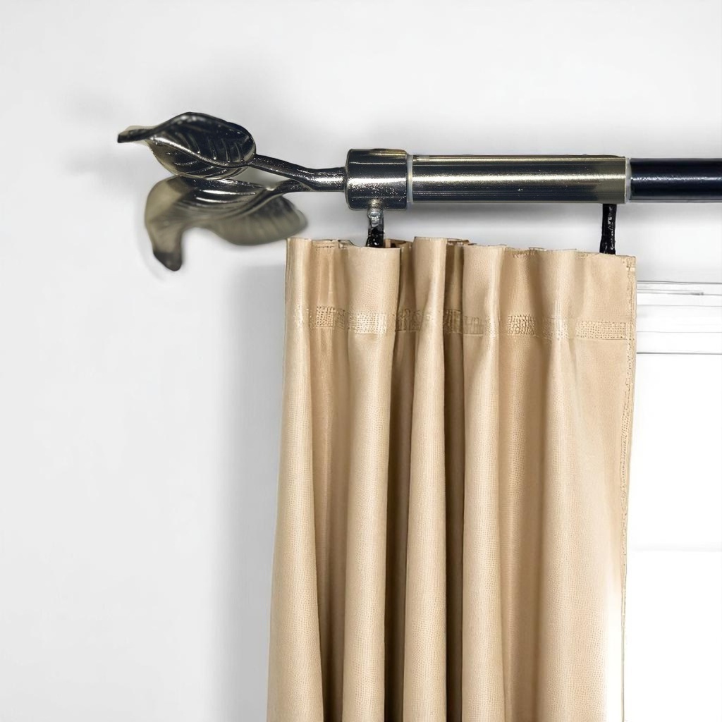 Classy Homes Curtain Rod 48-84 in Double Silver 16/19