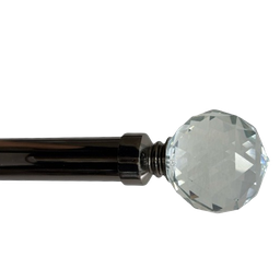 [HHHD-CTRD-01131 (RH008-84BN-P-D) CHCR30050] Classy Homes Curtain Rod 48-84 in Double Black Nickel 25/28
