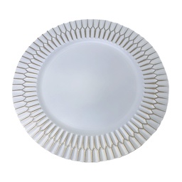 [2358-WHITE-G] SoHo Charger Plate, White
