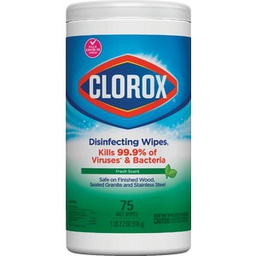 [01656 / 9501461Y / 9501461] Clorox Disinfecting Cleaning Wipes Tub, Fresh Scent (75-Count)