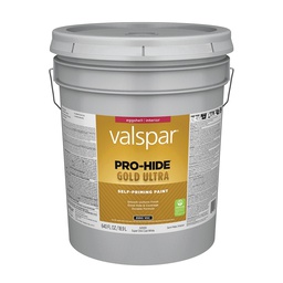 [028.0062000.008] ****Valspar Pro-Hide Gold Ultra Zero VOC Latex Eggshell Interior Wall Paint, Super One-Coat White, 5 Gal.