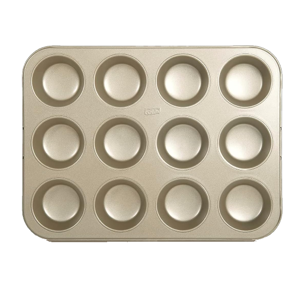 Glad Prem 12-Cup Muffin Pan 13.8x10.4in, Gold