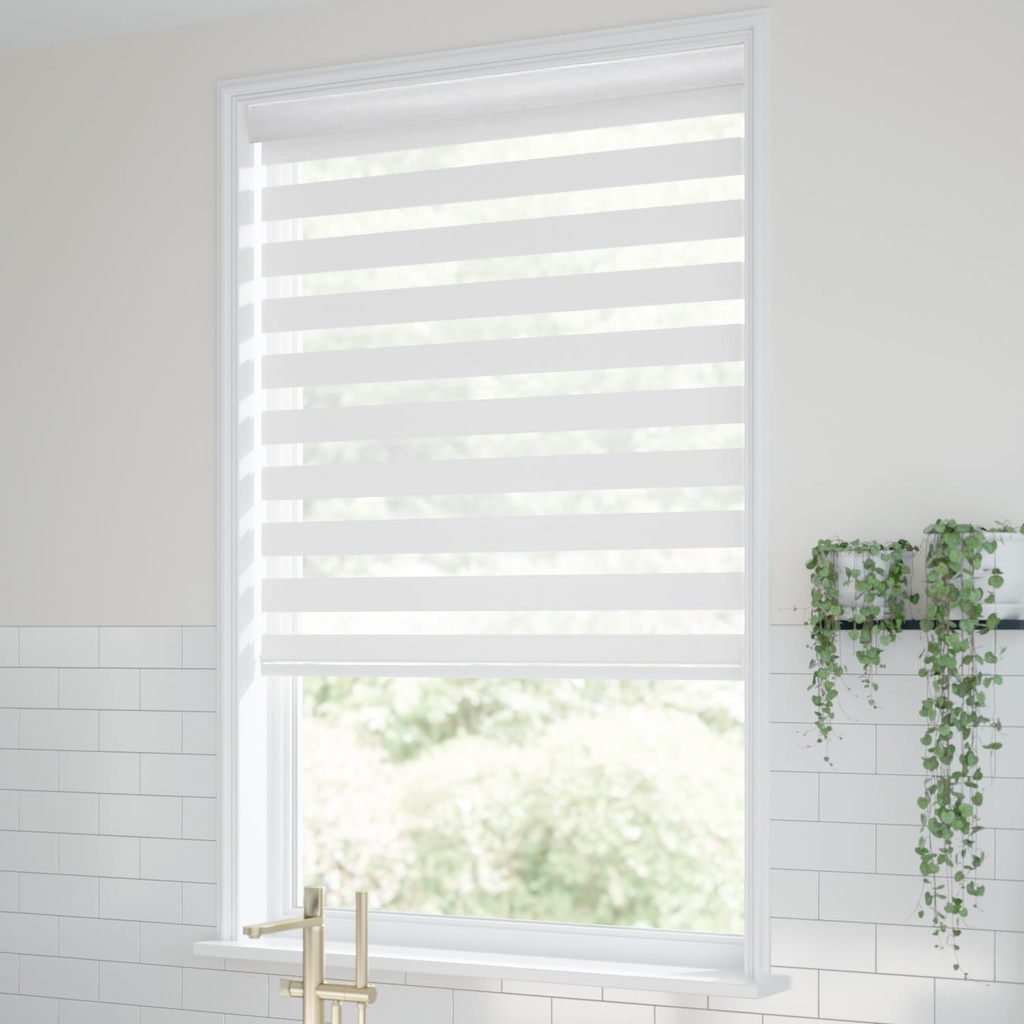  Classy Homes Zebra Roller Blind 38x50 In., White