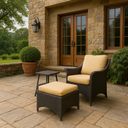 Royal Homes Patio Set 3-pc Incl Chair, Footstool and Table