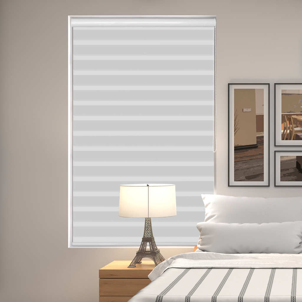 Kenneth Cole Luxury Zebra Blinds 78x90 In. (Blackout) Grey