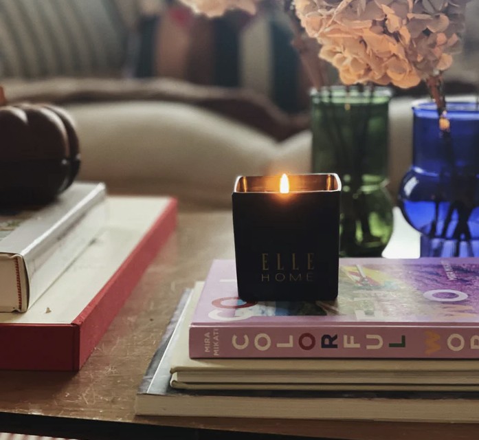 Elle Home Dark Rose Vanilla Scented Candle p2p
