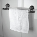 Royal Homes Flat Towel Bar With Super Suction, Black