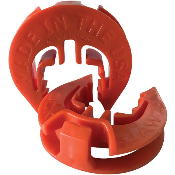 LockJawz Corner &amp; In-Line Orange HDPE T-Post Electric Fence Insulator 25pk