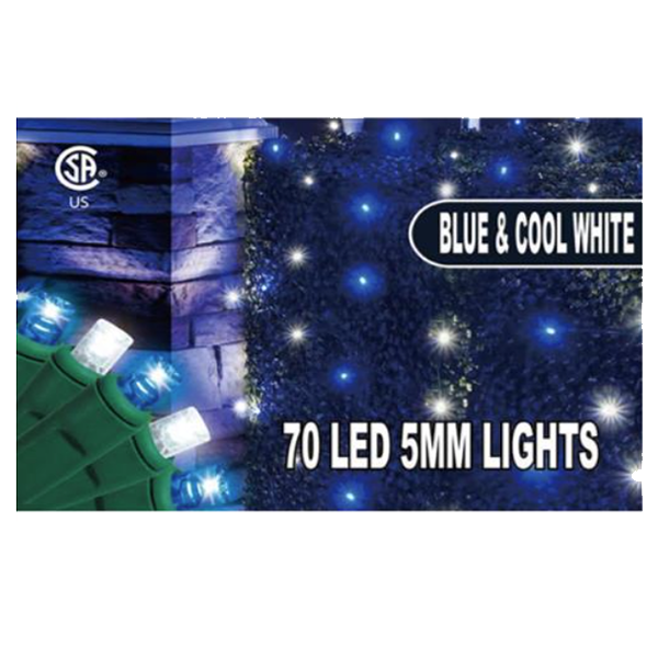 Everlite 70 5MM Blue, Cool White LED CSA