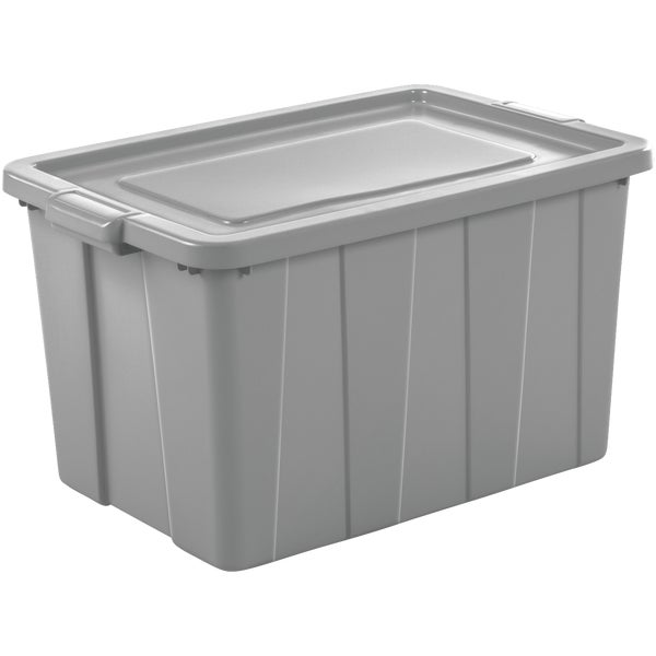 Sterilite Tuff1 Tote with Handles 30 Gal, Cement