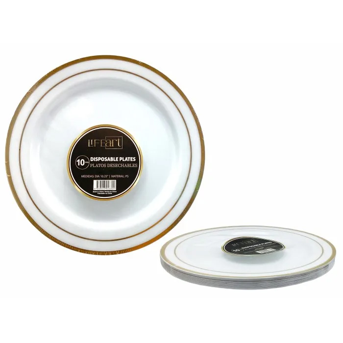 Life Art Disposable Plates - Set of 10