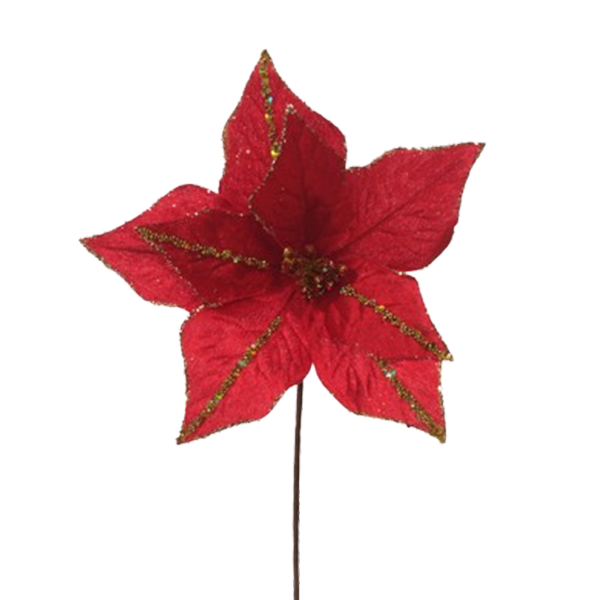 Miro Christmas Poinsettia 8P 30x30cm, Red-Gold