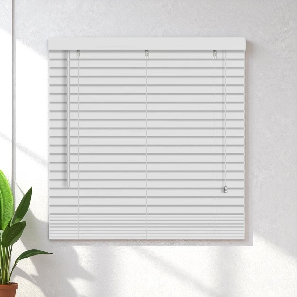 Kenneth Cole Paulownia Wood Venetian Blinds 42&quot;x90.5&quot; (107x230Cm), White