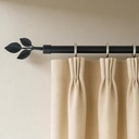 Classy Homes Curtain Rod 66-120 in Single Black 16/19