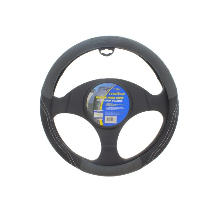 Goodyear Steering Wheel Cover, Black/ Grey