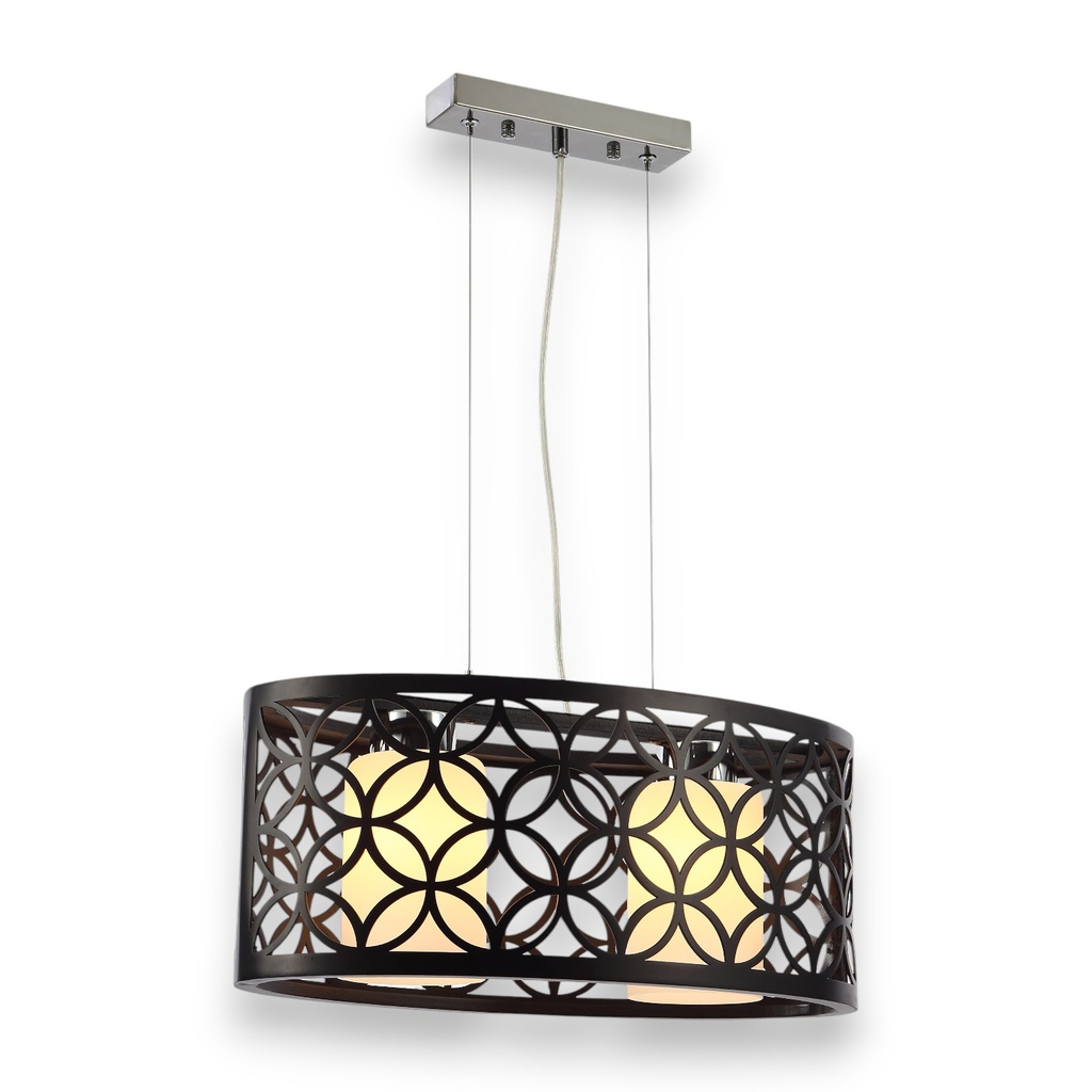 Royal Homes Hanging Light,2x E27 40W Dark Wood