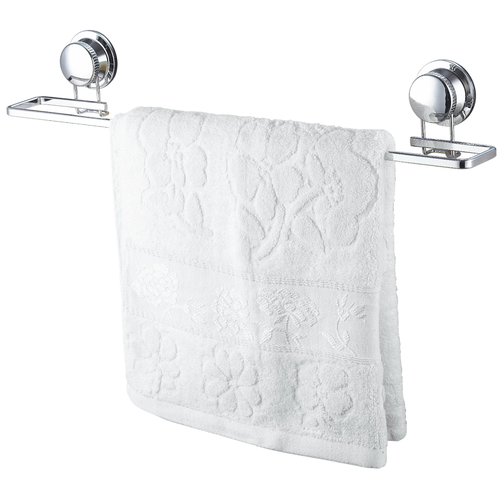 Royal Homes Flat Towel Bar With Super Suction, Chrome
