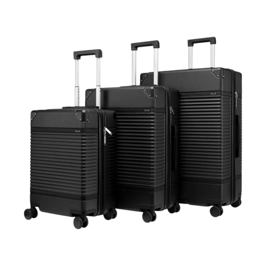 Elle Belleville Composite Luggage with Double Spinner Wheels 28In., Black