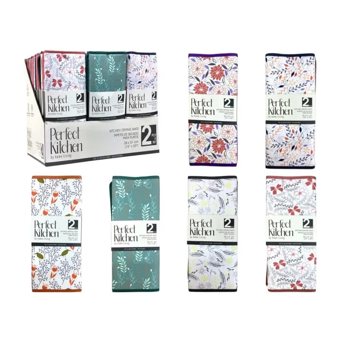 Perfect Kitchen Microfiber Drying Mat 2pk