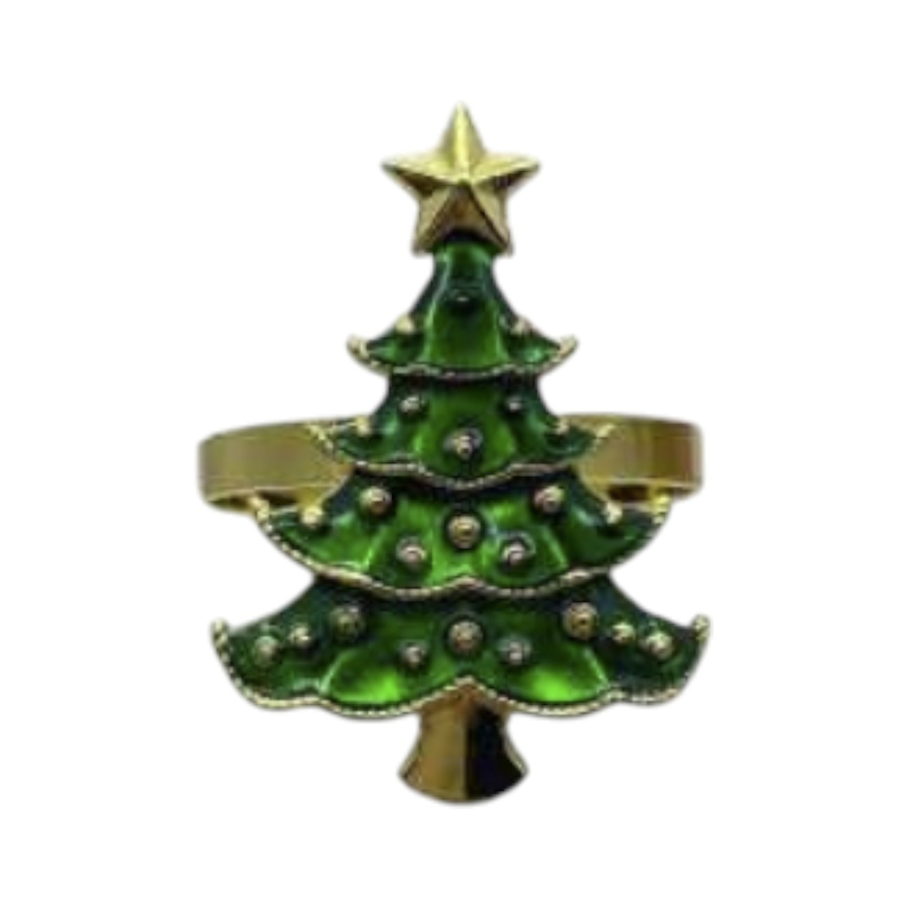 ^Miro Napkin Rings, Christmas Tree - Set of 6