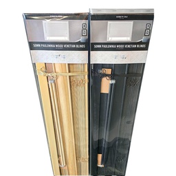 [KC202052332BR] Kenneth Cole Paulownia Wood Venetian Blinds 48&quot;x90.5&quot; (122x230Cm), Dark Brown