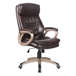 [ZCH-4002-MAH MHBOF10638] Mobel Luxury Executive High Back Office Chair, Mahogany (Weight Limit 220lb)
