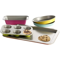[92286.05] Gibson Home Lyneham 5pc Nonstick Bakeware Set, Assorted Colors