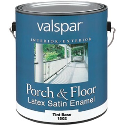 [027.0001502.007] Valspar Tint Base Self Priming Latex Satin Porch &amp; Floor Enamel 1 Gal.