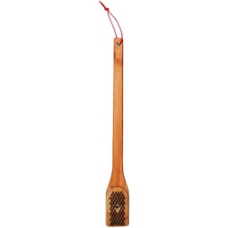 [6276] ****Weber 18 In. Bamboo Handle Grill Cleaning Brush with Stainless Steel Bristles