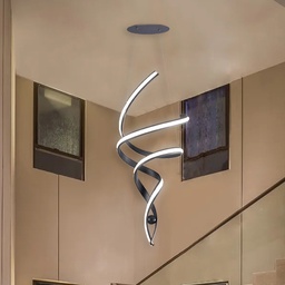 [D9206H-BK-30K / 9206H-BK-30K RHPL24896] Royal Homes Pendant Light, Matt Black LED 35W