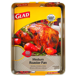 [GLD-780160 / GLD-780161] Glad Premium Roasting Pan 15 x 11.1 In., Gold