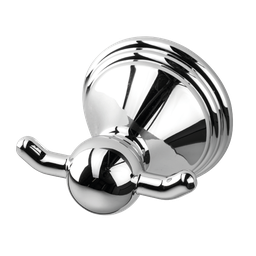 [EBFHW201741] ****Elle Home Westminster Double Robe Hook, Chrome