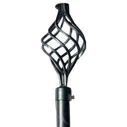 [722-82117-2848CHSIL-P CHCR28519 / 1434281] Classy Homes Curtain Rod 28-48 In., Champagne Silver - Painted